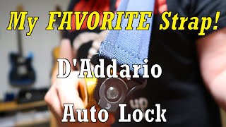 Video thumbnail for The BEST Guitar/Bass Strap on the Market? | D'Addario Auto Lock by L&M Guitar Corner