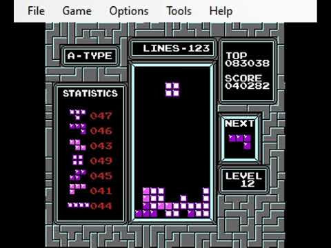 AI tries to play Tetris (NES)