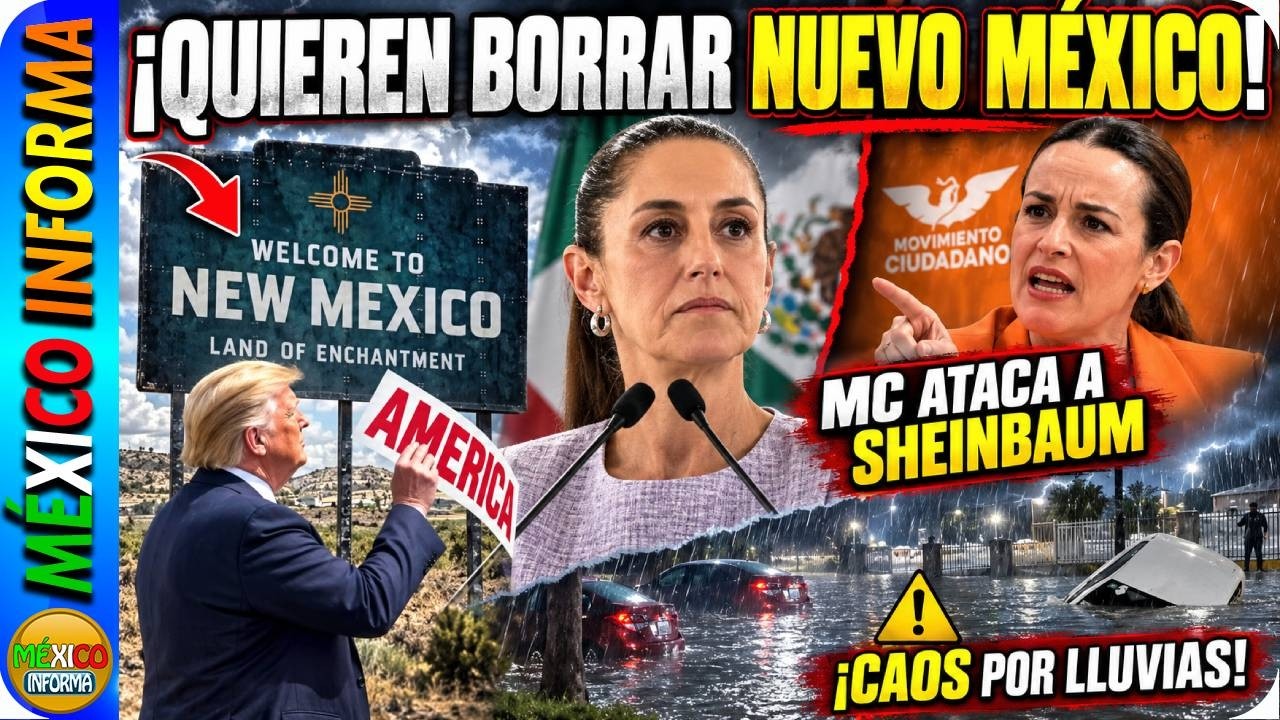 QUIEREN CAMBIARLE EL NOMBRE A NUEVO MÉXICO. MC SE LANZA CONTRA SHEINBAUM. CAOS EN EDOMEX.
