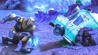 HOW LONG IT TAKES THANOS TO DESTROY ICE CREAM TRUCK!? Fortnite Battle Royale