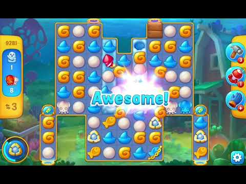 Fishdom Easy Level 9281 (with ingame lightning booster) @choraelmin