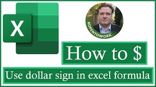 How to - use dollar sign in excel formula (absolute cell reference)