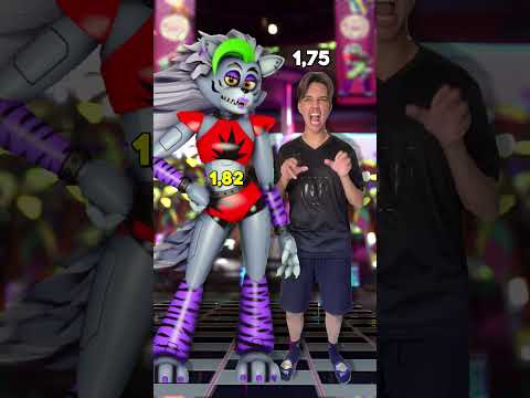 FNAF 🐻 Altura dos PERSONAGENS de SECURITY BREACH! #shorts