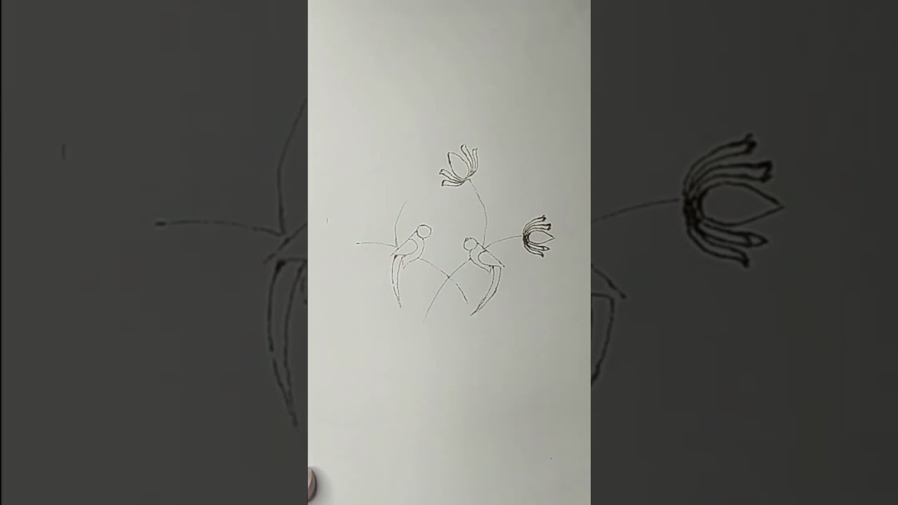 ✨ Simple & Elegant Bird Art 🕊️ | Easy Drawing Design#easyart #birdart #aesthetic