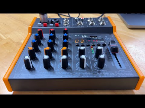 4 Channel Audio Mixer Interface, 99 Built in Effects  BT, USB Powered,  Musicians & Karaoke