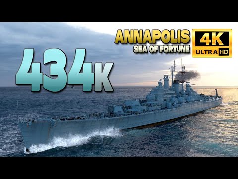 Cruiser Annapolis: Huge +400000 on map Sea of Fortune - World of Warships