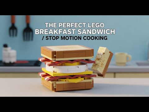 The Perfect Lego Breakfast Sandwich / Stop Motion Cooking & ASMR