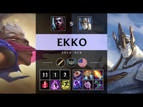 Ekko Mid vs Galio - NA Challenger Patch 25.15