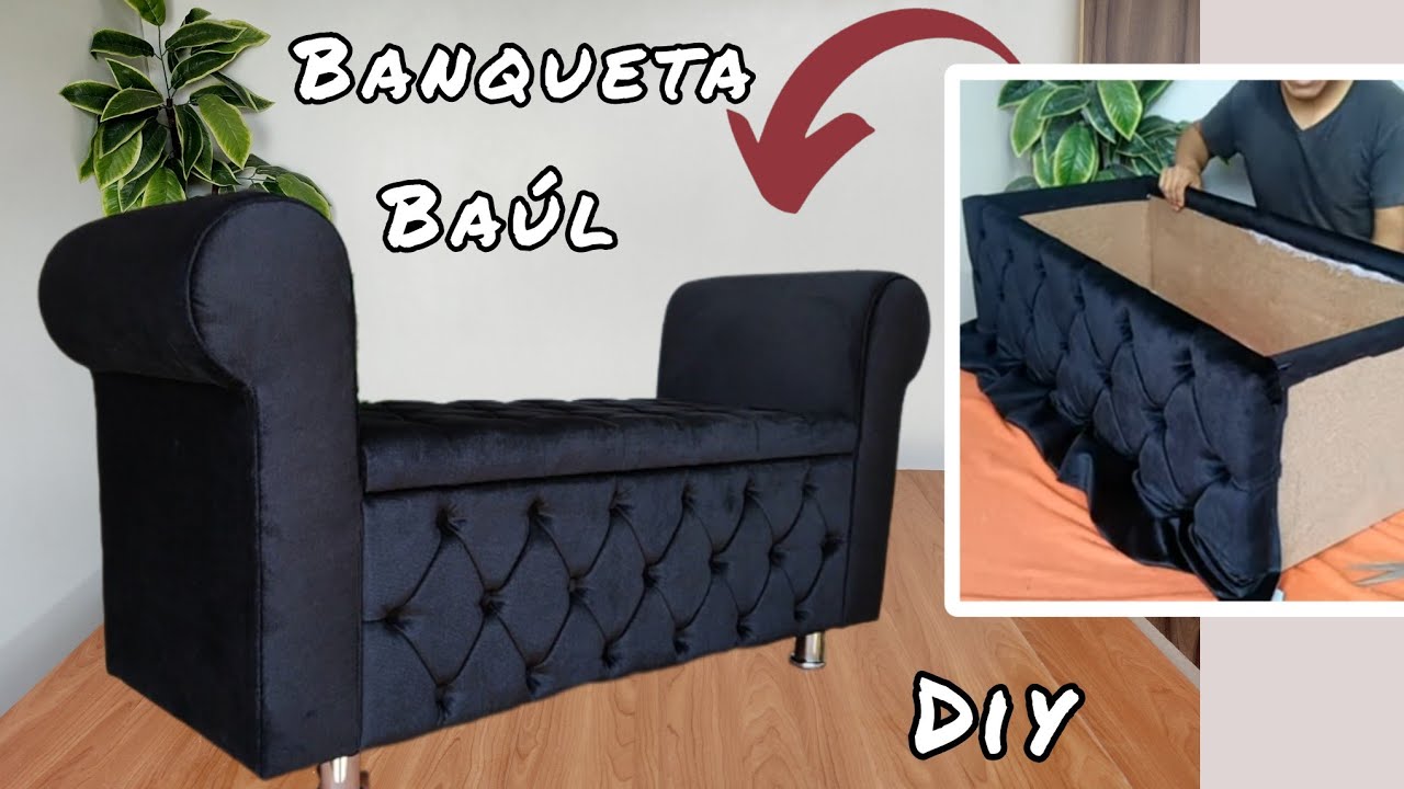 Banqueta baúl capitone - DIY / pie de cama