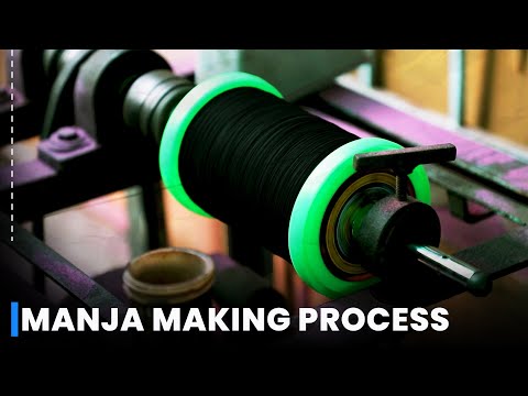 Manufacturing of Kite Thread (Manjha) | Colorful Manjha Making | Manjha Making Factory