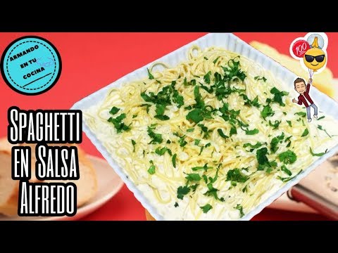 Espagueti en Salsa Alfredo Video