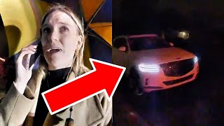 Woman TOTALS Brand New Car & Gets Arrested!