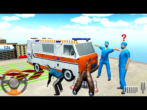 Roof Jumping Ambulance Simulator #5 Rooftop Stunts - Rescue Sim! Android gameplay