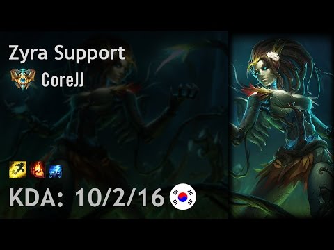 Zyra Support vs Thresh - CoreJJ - KR Challenger Patch 7.1