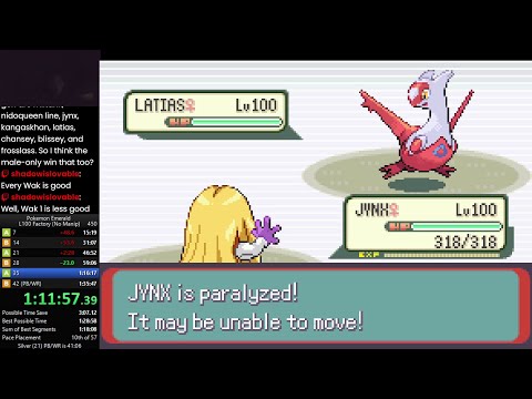 Pokemon Emerald Battle Factory - L100 Gold Symbol Speedrun in 1:29:59 [Current WR]