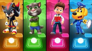 Shadow v🆚 Talking Tom 🆚 Ryder 🆚 Chase – Who Wins the Ultimate Color Tiles Battle!🎵🔥