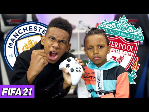 Can My Little Brother Beat Me at FIFA 21 MAN CITY vs LIVERPOOL | KAILEM