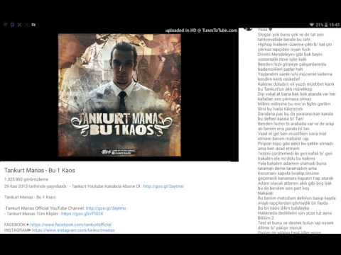 TANKURT MANAS - "BU BİR KAOS" U SÖYLEMEYE ÇALIŞTIK !!