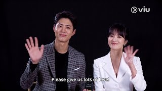 A special message from Park Bo Gum &amp; Song Hye Kyo!