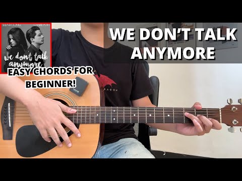 We Don't Talk Anymore - Charlie Puth (Guitar Tutorial) No Capo! Easy Chords For Beginner!