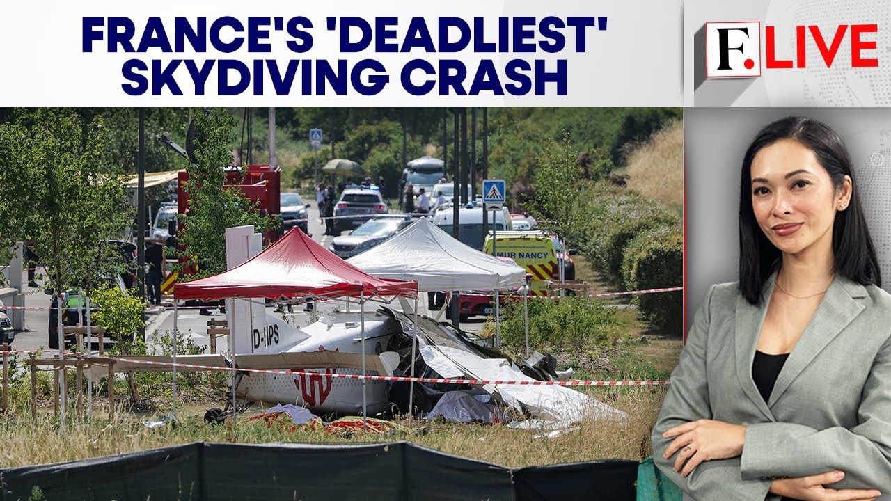 Skydiving Plane Crashes in France, Killing All 11 Onboard | Families Witness Horror | Firstpost Live