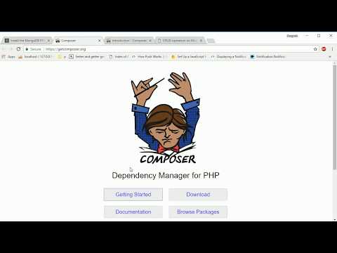 Download composer and setup mongodb library in php part2