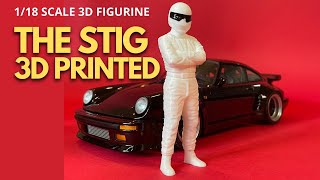 The Stig from Top Gear | 1:18 scale 3D Printed Figurine of the Stig | Up to Scale