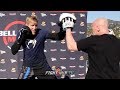 JACK HAGGAR SHOWS OFF HANDS IN PREP FOR MMA DEBUT FIGHT DURING HIS MEDIA WORKOUT