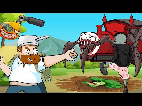CHOO CHOO CHARLES vs PLANTS VS ZOMBIES?! (Cartoon Animation)