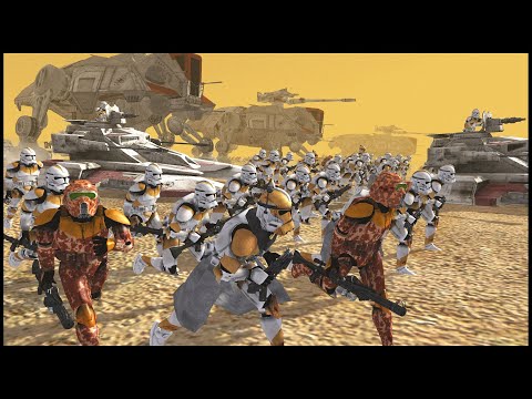 2nd Republic Invasion of GEONOSIS! - Men of War: Star Wars Mod Battle Simulator