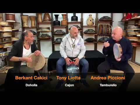 Berkant Çakıcı (Dhollo), Tony Liotta (Cajon), Andrea Piccioni (Tamburello) Majid Drums.Köln.2019