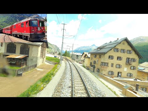 ★ 4K 🇨🇭Pontresina - Scuol/Tarasp late spring cab ride, Switzerland [05.2020]