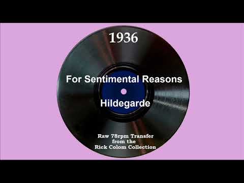 1936 Hildegarde - For Sentimental Reasons