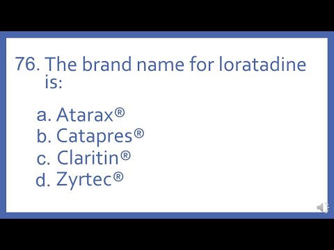 Top 200 Drugs Practice Test Question - The brand name for loratadine is (PTCB PTCE NAPLEX NCLEX)