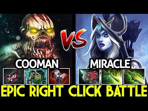 Miracle- Drow Ranger VS Cooman Lifestealer Epic Right Click Carry Battle 7.21 Dota 2