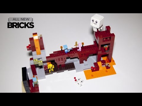 All New Bricks - Lego Minecraft 21122 The Nether Fortress Speed Build