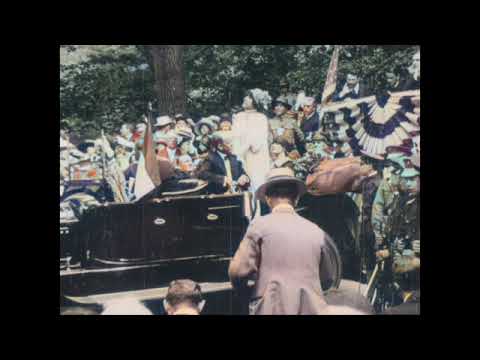 History Recolored - 1917 - Sarah Bernhardt Addresses Crowd in Prospect Park, Brooklyn