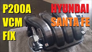 2012 Hyundai Santa Fe P200A VCM Variable Control Motor Intake Manifold Fix