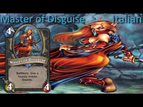 Master Of Disguise card sounds in 12 languages -Hearthstone✔