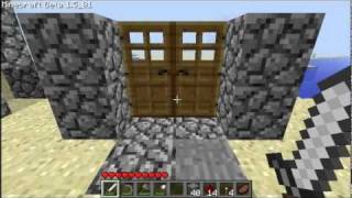 Minecraft Redstone Tutorial: Two-way Double Doors