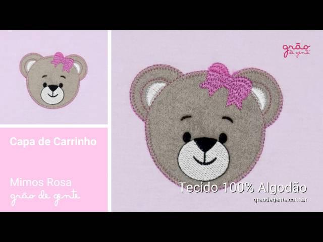 Capa de Carrinho Mimos Rosa | Ref: 54234