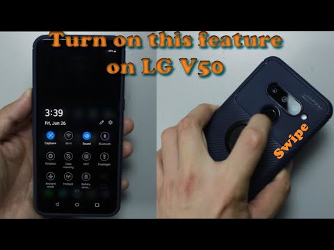 How to turn on swipe view notification panel | LG V50 | Android 10