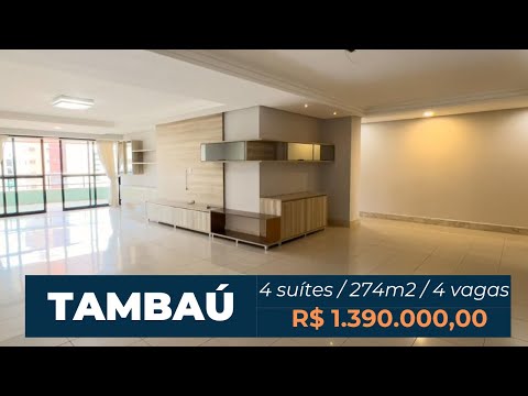 Apartamento com 4 quartos em João Pessoa | 274m2 | Bairro Tambaú | R$ 1.390.000