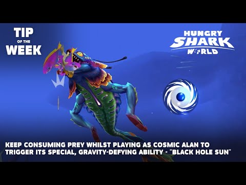 COSMIC ALAN ABILITY INFO - BLACK HOLE SUN ! Hungry Shark World
