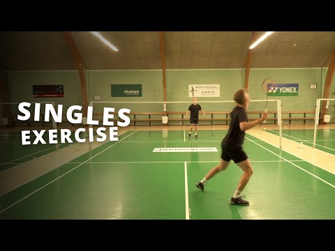 IMPROVE your singles with this 1v1 EXERCISE | Basic Feather | Badminton tutorial