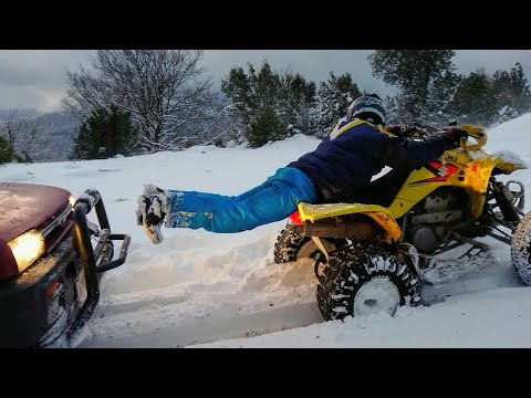 🎿Mi primera vez en QUAD😬 y con HIELO y NIEVE😵