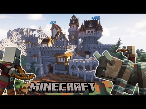 Defending my Medieval Fortress from a Pillager Raid | Minecraft Timelapse [Download]