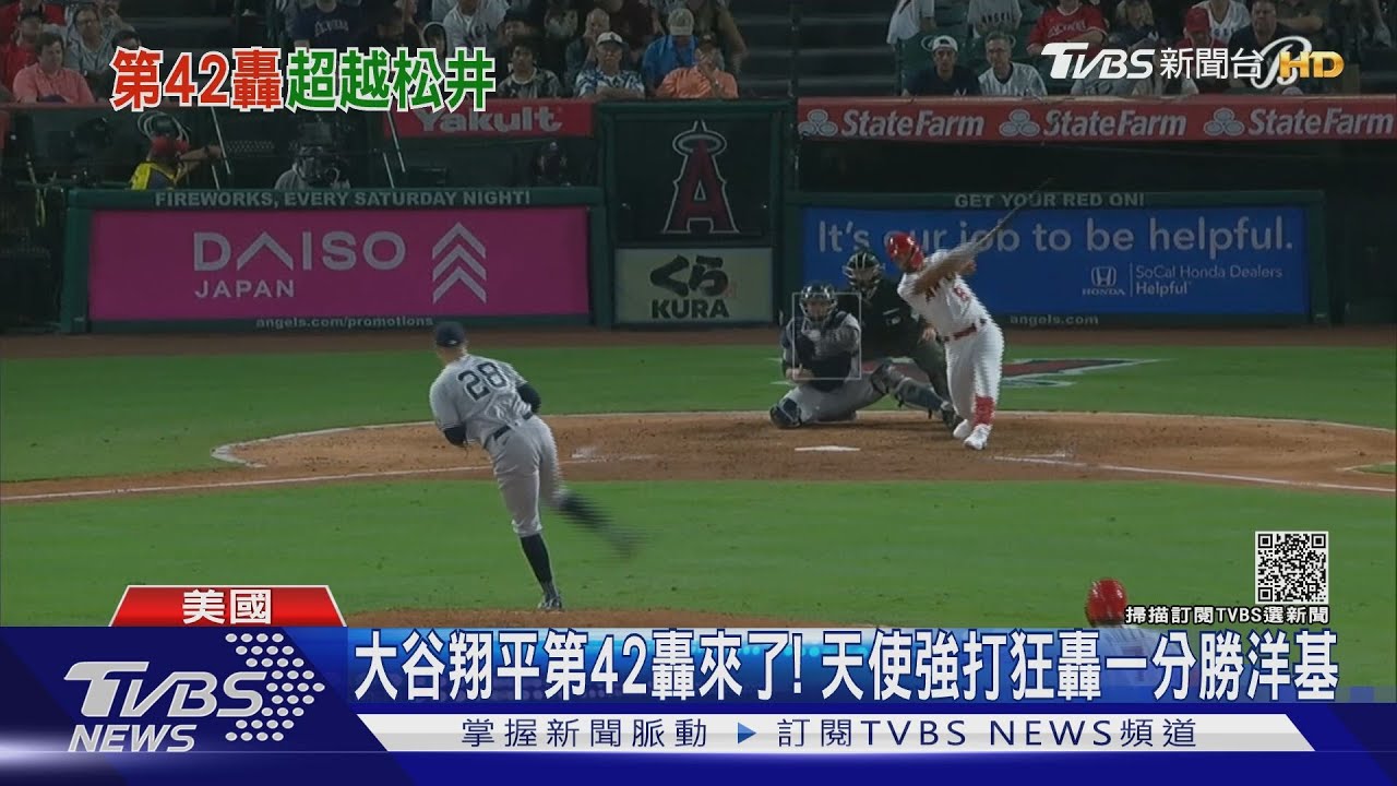 大谷翔平第42轟來了! 天使強打狂轟一分勝洋基