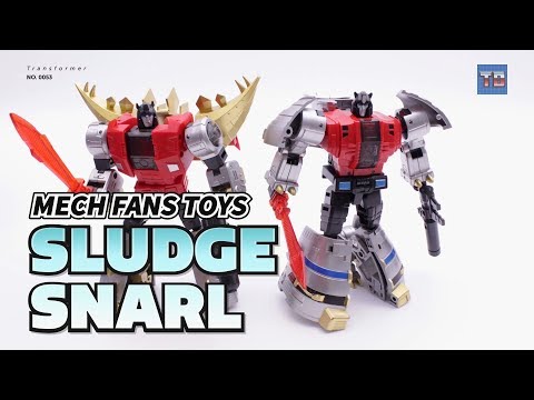Transformer Mech Fans Toys Dinobot SLUDGE, SNARL Dinosaur Rotot toy video