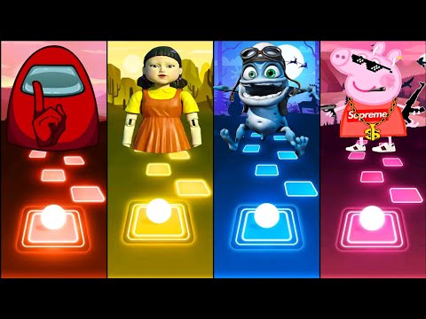 Among us vs Squid game vs Axel F vs Peppa pig - Tiles Hop